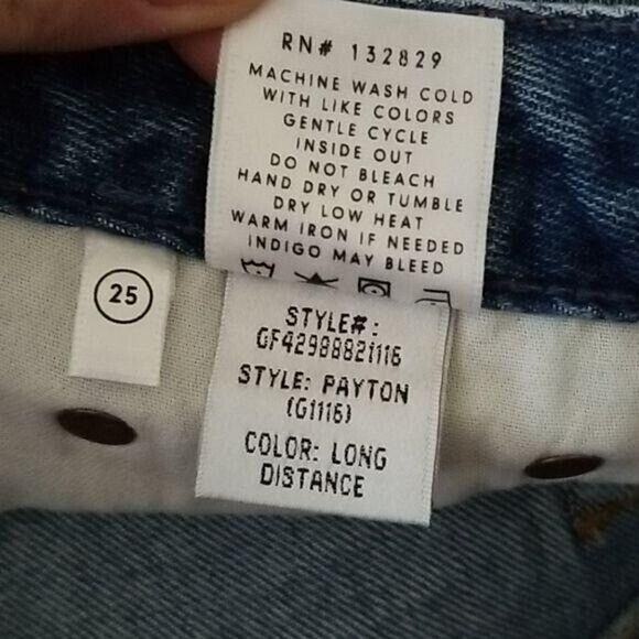 GRLFRND Payton Cross Over Cotton Denim High Rise Mini Skirt NEW Women's 25 - Picture 6 of 8